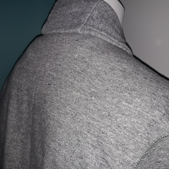 Tasso Elba shawl collar grey button cotton cardigan. Large - Picture 8 of 8